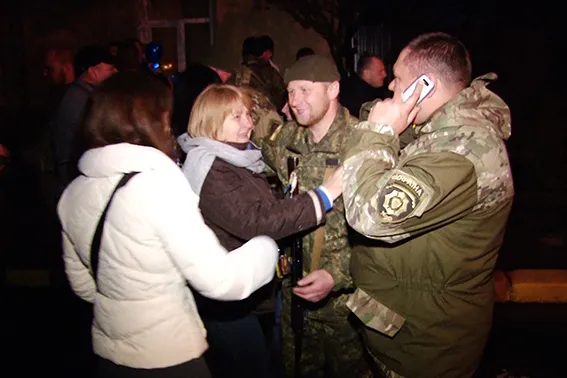 У Франківську зустрічали зведений загін правоохоронців з зони АТО (фото+відео) — фото 4