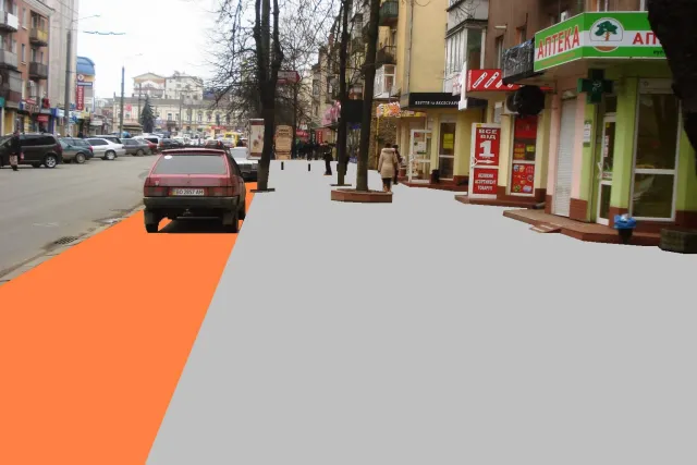 Незабаром по вулиці Галицькій у Франківську облаштують спеціальні велодоріжки — фото 1