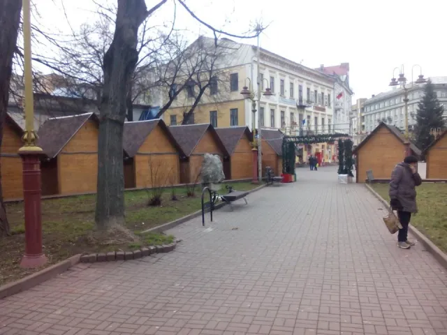 Комунальники забрали з Вічевого майдану незаконну боксерську грушу (фото) — фото 1
