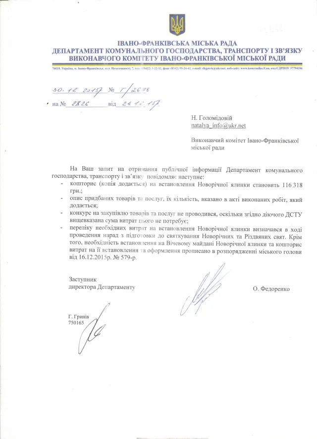 Головна ялинка обійшлася місту в 118 тисяч гривень — фото 1