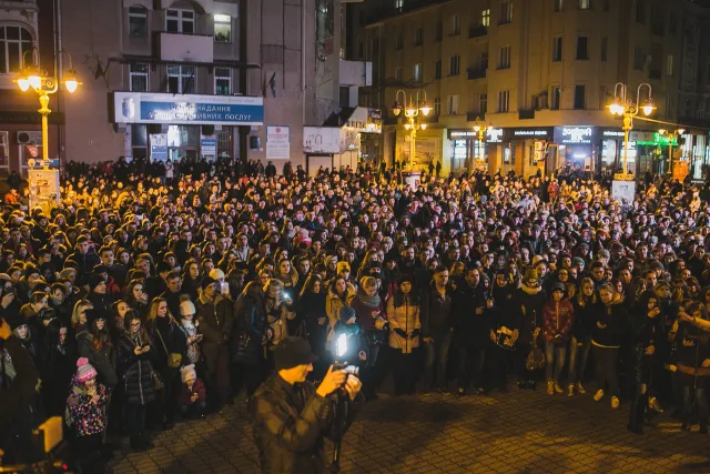 Іванофранківці вшанували пам'ять Андрія Кузьменка (Скрябіна), який загинув рік тому (фото+відео) — фото 7