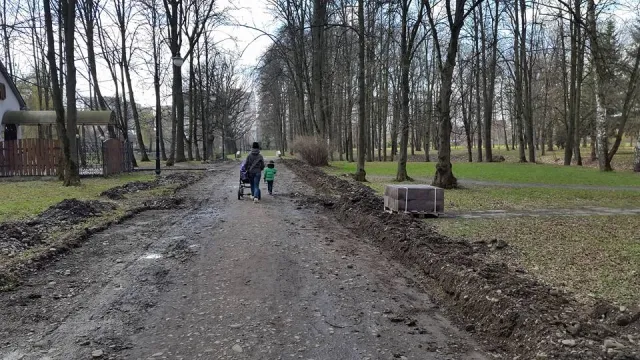 В Івано-Франківську у найвіддаленішому кутку парку Шевченка розпочали облаштування пішохідних доріжок — фото 2