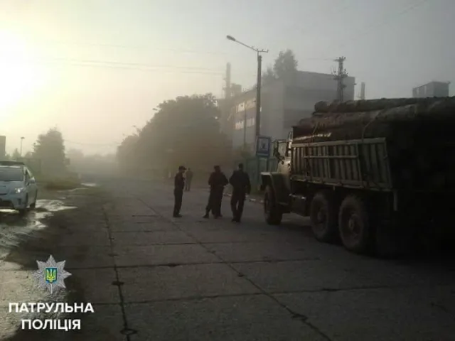 Поліція зупинила вантажівку, яка незаконно перевозила ліс — фото 1