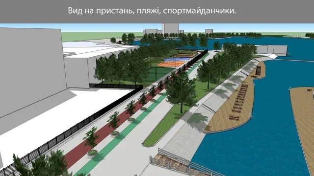 У Франківську на території міського озера та центрального парку з'являться: бігова доріжка, пляжі, тераси на воді та безкоштовні атракціони для дітей — фото 8